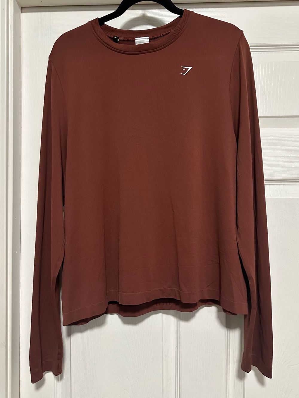 Gymshark Everyday Seamless Long Sleeve Top Brown Rust XL